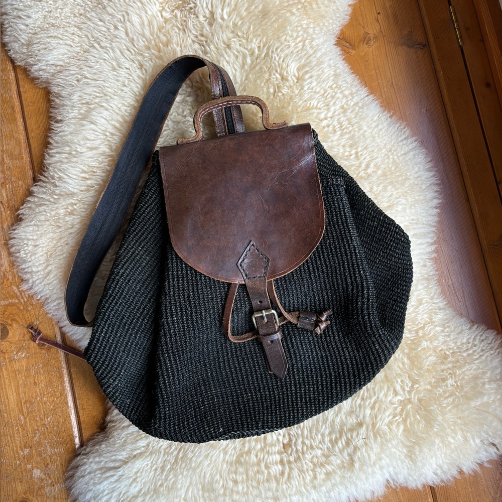 Vintage Black and Brown Women Bag